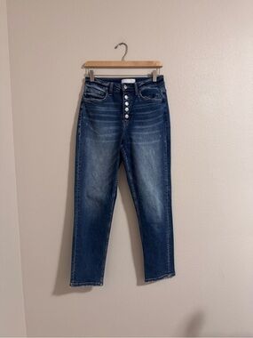 Vervet Women's Boyfriend Button-Fly Jeans - Blue